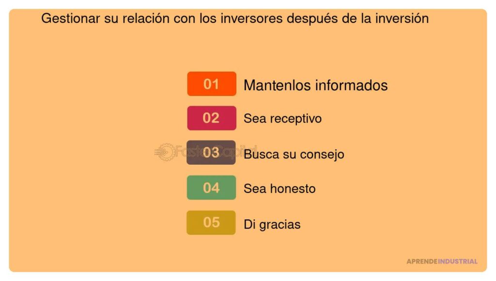 Pasos para garantizar una relación duradera con inversores
