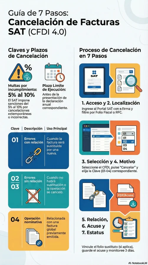 cancelación de facturas sat